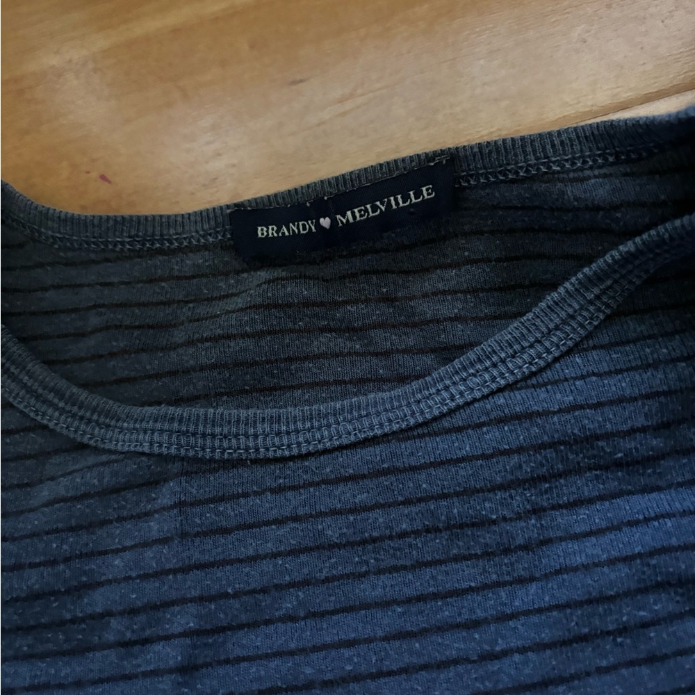 Brandy Melville Navy Striped Tee